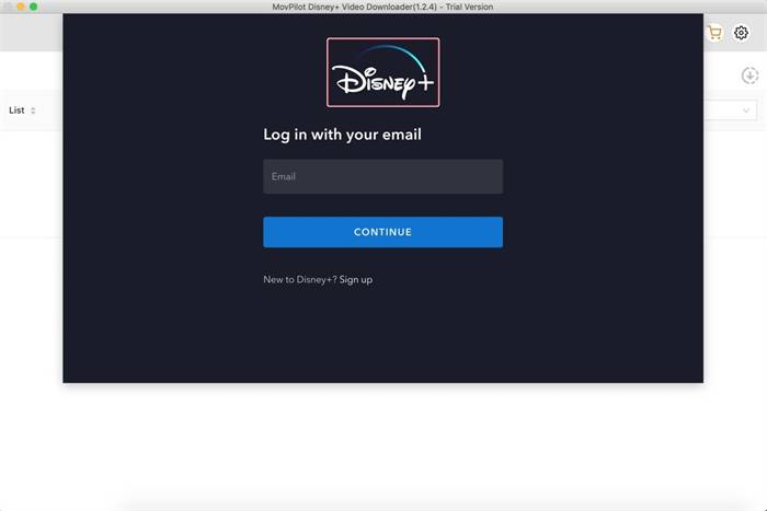 Sign in with your Disney Plus account